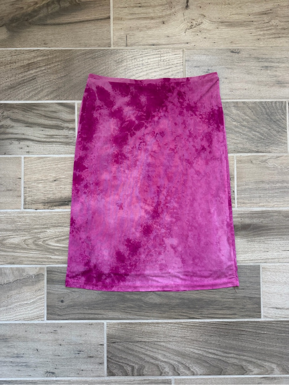 Express Y2K magenta midi skirt sz Small tie dye Bratz office siren
